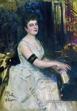 llya Repin œuvres - portrait de pianiste m k benoit 1887 Ilya Repin